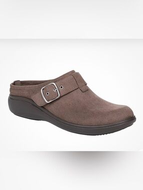 Life Stride with Bzees Air Step Washable Round Toe Slip On Mule Brown Women  7W